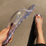 Purpdrank - Transparent Color Casual Daily Patchwork Rhinestone Round Comfortable Shoes