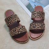 Purpdrank - Leopard Print Fashion Casual Patchwork Printing Round Shoes