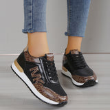 Purpdrank - Black Casual Sportswear Daily Patchwork Printing Round Comfortable Out Door Sport Shoes