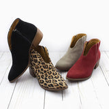Purpdrank - Women Spring Ankle Boots Sexy Leopard Casual Shoes