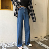 Purpdrank - High Waist Jeans For Women Vintage Long Denim Pants Female Vintage Casual Loose Full Length Wide Leg Pants Trousers