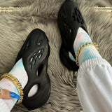 Purpdrank - White Casual Hollowed Out Round Comfortable Shoes