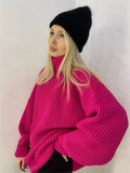 Purpdrank - Thick Casual Turtleneck Solid Color Knitted Sweater