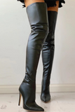 Purpdrank - Black Street Patchwork Zipper Closed Leather Shoes