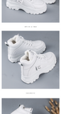 Purpdrank - Women's casual sneakers; winter sneakers with plush fur; warm women's shoes; women's shoes with lacing; women's shoes on