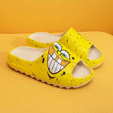 Purpdrank - Yellow White Casual Simplicity Printing Opend Comfortable Shoes