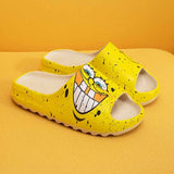 Purpdrank - Yellow White Casual Simplicity Printing Opend Comfortable Shoes