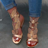 Purpdrank - Black Fashion Hollowed Out Hot Drill Fish Mouth Out Door Sandals