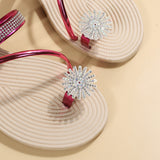 Purpdrank - Green Fashion Casual Patchwork Rhinestone Round Comfortable Shoes