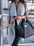 Purpdrank - Casual Long-Sleeved Solid Color Tie Coat