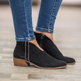 Purpdrank - Women Spring Ankle Boots Sexy Leopard Casual Shoes