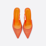 Purpdrank - Women Newbella Pointed Toe Beaded Heel Cutout Stiletto
