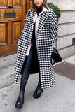 Purpdrank - Houndstooth Lapel Woolen Coat