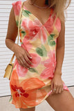 Purpdrank - Print Halter Neck Backless Mini Dress