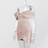 Purpdrank - High Quality Bodycon Satin Dress Pink Women Party Dress Mini New Double Layer Summer Dress Celebrity Evening Club Dress
