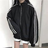 Purpdrank - spring letter jacket new all-match preppy style baseball hoodie women men's  loose thin casual lovers cool wear sweatshirt