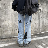 Purpdrank - Cool Women Loose Vintage Pants Girl Fashion Harajuku Baggy Jeans Casual Funny Clothing Ins Gothic Trousers Summer Straight Jeans