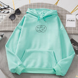 Purpdrank - Korean Streetwear Sweatshirt Men Women Casual Pullover Hip Hop Long Sleeve Smile Sad Face Line Print Hoodies Sportswear Tops