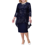 Purpdrank - Royal Blue Lace Mother Of The Bride Dresses Wome Plus Size Wedding Evening Dress Long Robe mere de la Mariee Gift For Guest