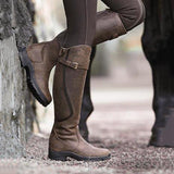 Purpdrank - Women Boots Pu Leather Zipper Retro Casual Womans Booties Gladiator Low Heel Shoes Ladies Fashion Botas Mujer Invierno