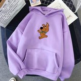 Purpdrank - Oversized Cute Dog Print Hooded Sweatshirt Kawaii Hoodies for Women Top Clothes Female Itself Winter Womens Harajuku Hoodie