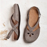 Purpdrank - Women Sandals Summer Ladies Girls Comfortable Ankle Hollow Round Toe Sandals Woman Soft Beach Sole Female Shoes Plus Size