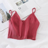 Purpdrank - Women Y2K Sexy Crop Tops Spaghetti Tops and Camis For Women Summer V-neck Strecthy Wrap Tops Women Knitted