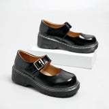 Purpdrank - New literary Retro Women's Shoes Thick Bottom Mori Girl Japanese Mary Jane Single Shoes College Style