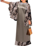 Purpdrank - Elegant Evening Party Dress Women Leopard Print Patchwork Maxi Dress Long Flare Sleeve Casual Robe Bohemian Vestidos