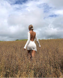 Purpdrank - Vestidos Women Clothing Ice Sexy Backless Mini Beach Dress Casual Thin Knit Sweater Dresses Summer White Dress