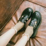 Purpdrank - New literary Retro Women's Shoes Thick Bottom Mori Girl Japanese Mary Jane Single Shoes College Style