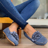 Purpdrank - Women Shoes 2023  Handmade Ethnic Women Flats Leather Shoes Flat Flower Moccasins Soft Bottom Loafers Slip on Ladies Shoes Loafer