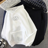 Purpdrank - Korean Streetwear Sweatshirt Men Women Casual Pullover Hip Hop Long Sleeve Smile Sad Face Line Print Hoodies Sportswear Tops