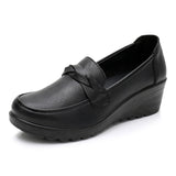 Purpdrank - 2023 Spring Autumn Women's fashion Pumps shoes woman genuine leather wedge single casual shoes mother high heels shoes