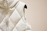 Purpdrank - Women's Winter Short Vest Solid Korean Style Sleeveless Hooded Thick Jacket Female Cotton Padded  Casual Outwear