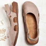 Purpdrank - New Summer Casual Women Wedges Sandals Buckle Hot Gladiator Retro Non-slip Sandals Flock Ladies Party Office Shoes
