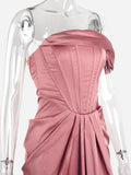 Purpdrank - Women Dresses Summer Pink Party Dress House of Cb Dress Satin Bodyocn Dress Draped Sexy Celebrity Evening Club Dress
