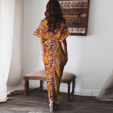 Purpdrank - 2023 New Bandage Single Breasted Dress Women Casual Short Sleeve Button Solid Maxi Dress For Woman Summer Holiday Style Dress