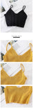 Purpdrank - Women Y2K Sexy Crop Tops Spaghetti Tops and Camis For Women Summer V-neck Strecthy Wrap Tops Women Knitted