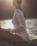Purpdrank - Vestidos Women Clothing Ice Sexy Backless Mini Beach Dress Casual Thin Knit Sweater Dresses Summer White Dress