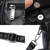Purpdrank - High Quality Leather Shoulder Handbag Elegant Girl Crossbody Small Mobile Phone Sac Ladies Casual Water Wash Bags Bolsa Feminina