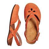 Purpdrank - Women Sandals Summer Ladies Girls Comfortable Ankle Hollow Round Toe Sandals Woman Soft Beach Sole Female Shoes Plus Size