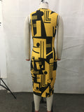 Purpdrank - Fashion Women Summer Sleeveless Printed Sexy Slim Pullover O Neck Midi Bodycon Dress Nightclub Party Elegant Evening Dresses