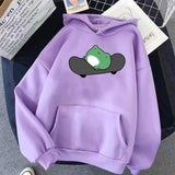 Purpdrank - Springtime Skateboard frog oversized Sweatshirt men and women's  Hoodies Harajuku Warm Pullover Womens Korean Style Hoodie