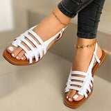 Purpdrank - Women Shoes Vintage Roman Platform Women Sandals Summer Buckle Causal Solid Durable Ladies Sandals Outdoor Rubber Footwear Femme