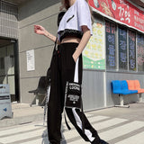 Purpdrank - 3 Pieces Set Summer Women Cargo Pants Suit Set Streetwear Outfit Harajuku Short Sleeve Trousers & Crop Tops Tee Shirt