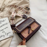 Purpdrank - Fashion Contrast Color Leather Crossbody Bag Women Luxury Brand Handbag Retro Shoulder Messenger Bag Female Cross Body Bag