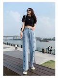 Purpdrank - Retro Y2K Grunge Cargo Denim Baggy Jeans Women Streetwear Vintage 90s Low Waist Trousers Aesthetic 90s Pants Korean Fashion