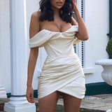 Purpdrank - High Quality Bodycon Satin Dress Pink Women Party Dress Mini New Double Layer Summer Dress Celebrity Evening Club Dress