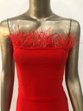 Purpdrank - New Summer Sexy Strapless Backless Feather Black Midi Women Bodycon Bandage Dress Designer Fashion Party Club Dress Vestido